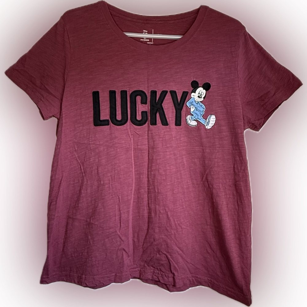 Lucky Brand X Disney Mickey Mouse 'Lucky' T-Shirt Size Large